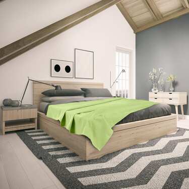 Couverture en coton piqué gaufré vert clair 130 x 180 cm