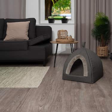 45 x 46 x 46 cm Niche pour chiens et chats avec coussin intérieur viscoélastique