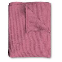 Couverture en coton piqué gaufré rose 75 x 120 cm