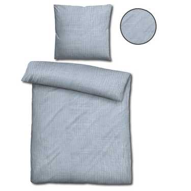 Lot de 2 parures de lit Sleezzz® mousseline bleu 135 x 200 cm + 80 x 80 cm