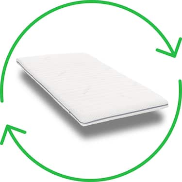Topper en mousse froide Supportho Premium Topper 80 x 200 cm H3, hauteur 9 cm, degré de fermeté H3 avec housse antibactérienne + oreiller CloudComfort Basic Gel-Flocken 40 x 80 cm