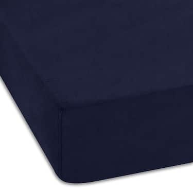 Setex REFIBRA Drap-housse en coton fin bleu foncé 160 x 200 cm