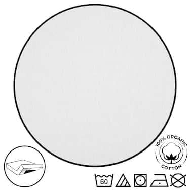 Drap-housse en jersey blanc 90 x 190 - 100 x 200 cm 100% coton bio Lot de deux