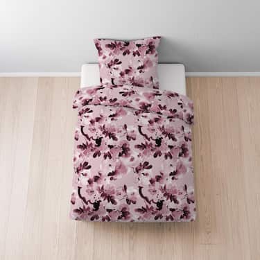 Lot de deux draps de lit en castor 155 x 220 cm + 80 x 80 cm