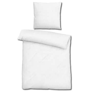 Lot de 2 parures de lit Sleezzz® mousseline blanche 155 x 220 cm + 80 x 80 cm