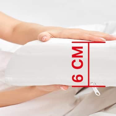 Surmatelas viscoélastique souple 140 x 200 cm, hauteur 6 cm, avec effet mémoire de forme