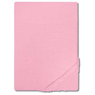 Lot de deux draps-housses en molleton sergé Setex roses 90 x 200 cm