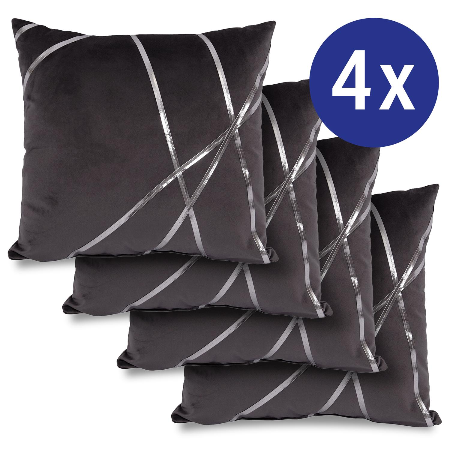 Coussin décoratif noir velours 45 x 45 cm Coussin décoratif noir velours 45 x 45 cm