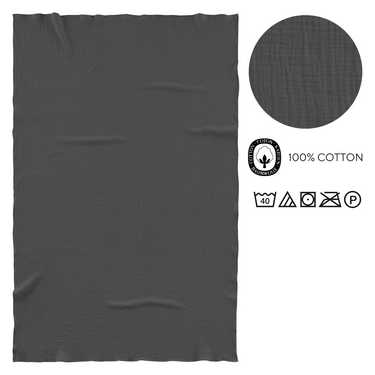 Sleezzz® Couverture mousseline noire 150 x 200 cm