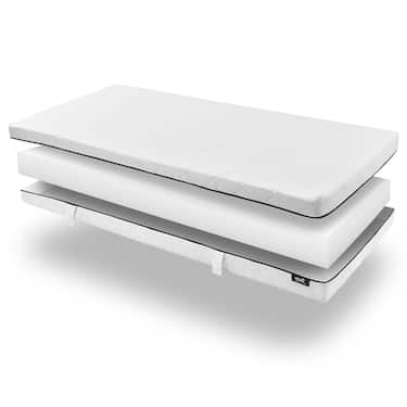 Matelas à ressorts ensachés Sleezzz Superior 90 x 200 cm, hauteur 18 cm, degré de fermeté H3 + surmatelas / surmatelas 90 x 200 cm