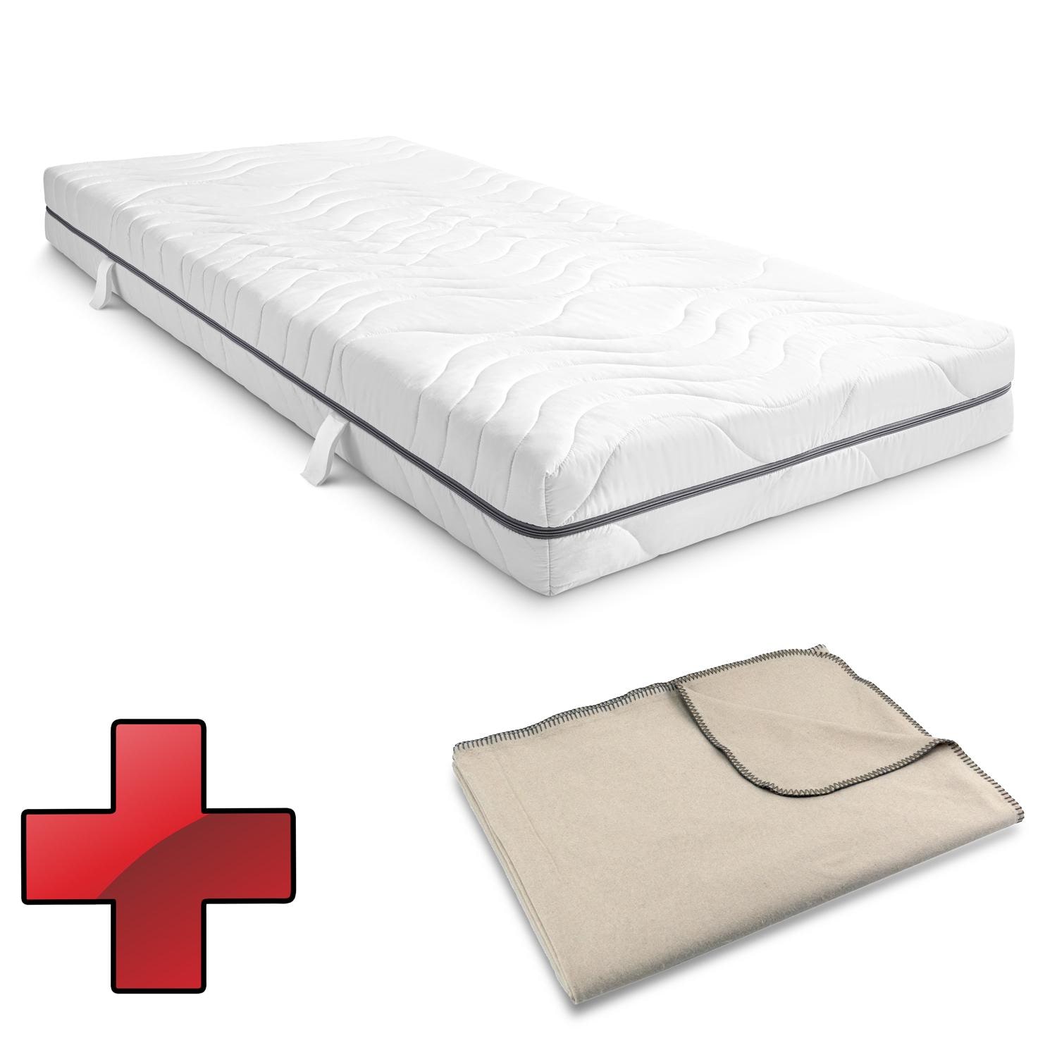 Matelas Sleezzz® Smart 90x200 cm + Couverture douillette Sleezzz® Smart 140 x 200 cm