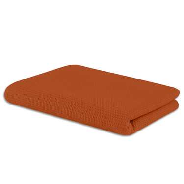 Couverture en coton piqué gaufré pétrole 75 x 120 cm