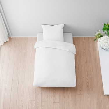 Lot de deux parures de lit Sleezzz® mousseline blanche 135 x 200 cm + 80 x 80 cm