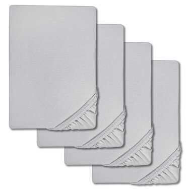 Prevleka Castell iz mikrovlaken interlock jersey temno siva 90 x 190 - 100 x 200 cm v pakiranju 4 kosov