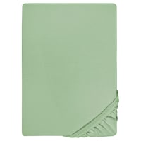 Drap-housse microfibre jersey interlock vert 90 x 190 - 100 x 200 cm