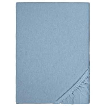 Draps-housses hivernaux bleu 90 x 190 - 100 x 200 cm en pack de 4