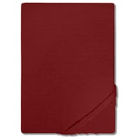 Setex REFIBRA Drap-housse en cotton fin rouge foncé 140 x 200 cm