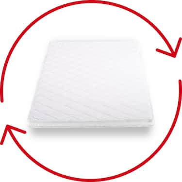 Topper en mousse confort T6 80 x 200 cm, hauteur 6 cm, degré de fermeté H3