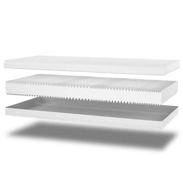 Matelas ergonomique 160x200 cm 7 zones Supportho Premium hauteur 18 cm, degré de fermeté H2/H3 + 2 x CloudComfort Basic set de lit microfibre 135 x 200 cm + 80 x 80 cm