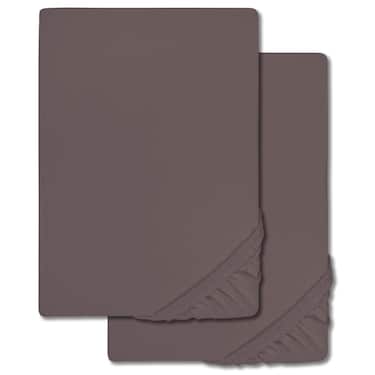 Castell Drap-housse castor brun 90 x 190 - 100 x 200 cm pack double