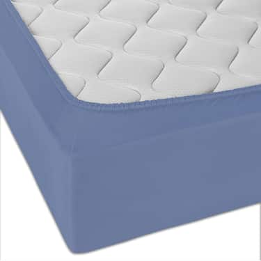 Lot de 2 draps-housses CloudComfort Basic jersey stretch bleu 90 x 190 - 100 x 200 cm (2 pièces)