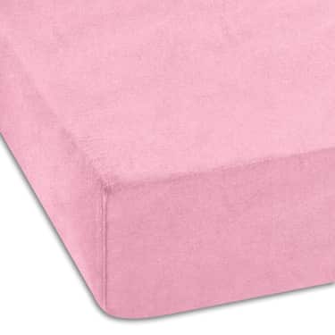 Setex Drap-housse en molleton sergé rose 90 x 200 cm