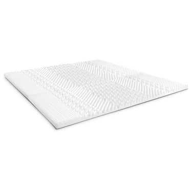 Surmatelas en mousse froide CloudComfort Cool 160 x 200 cm H2/H3, hauteur 7 cm, degré de fermeté H2/H3, surmatelas 7 zones avec face été et face hiver + oreiller Sleezzz® Cool à effet rafraîchissant