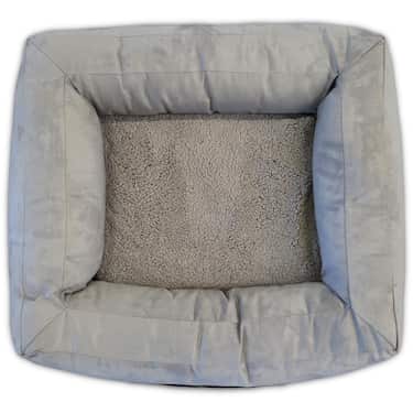 Petzzz lit ergonomique pour chats et chiens Ortho S 75 x 65 x 22 cm avec coussin intérieur amovible avec face été et hiver
