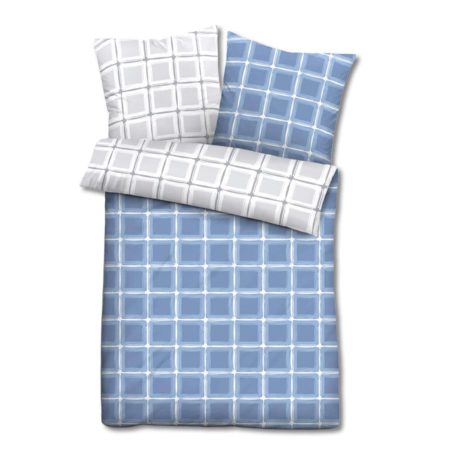 Lot de deux draps en satin de coton Castell 135 x 200 cm + 80 x 80 cm Lot de deux draps en satin de coton Castell 135 x 200 cm + 80 x 80 cm