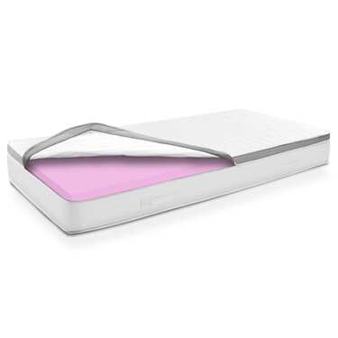 Matelas ergonomique 7 zones à ressorts ensachés Sleezzz Diamond T1000 90 x 200 cm, hauteur 23 cm, degré de fermeté H2/H3, 1000 ressorts/2m² + surmatelas / surmatelas 90 x 200 cm