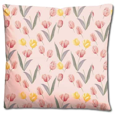 CloudComfort Basic microfibre linge de lit tulipes 135 x 200 + 80 x 80 cm