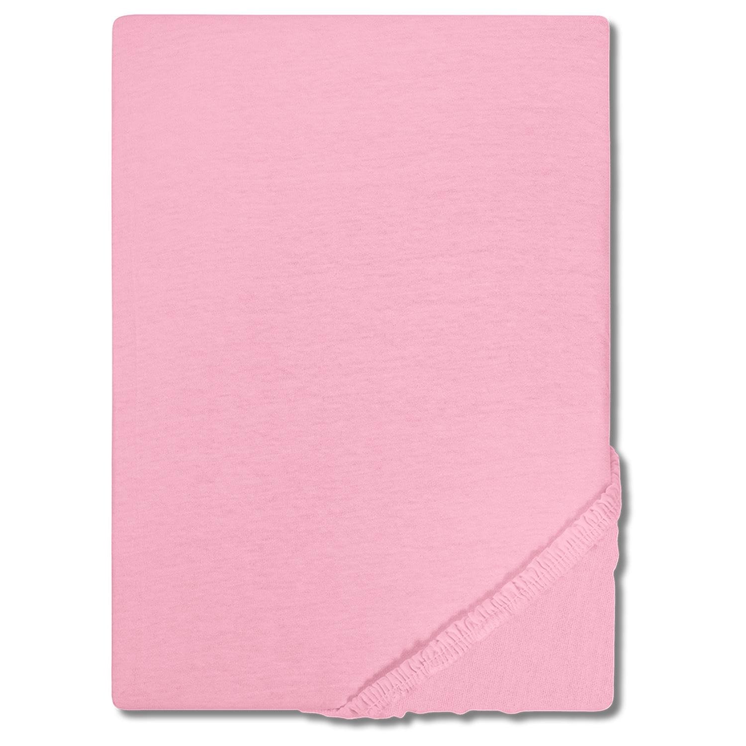 Setex Drap-housse en molleton sergé rose 90 x 200 cm