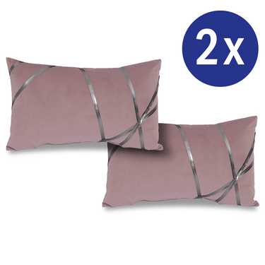 Coussin décoratif rose 30 x 50 cm