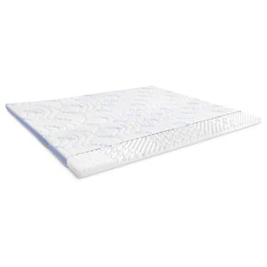 Surmatelas en mousse froide CloudComfort Cool 160 x 200 cm H2/H3, hauteur 7 cm, degré de fermeté H2/H3, surmatelas 7 zones avec face été et face hiver + oreiller Sleezzz® Cool à effet rafraîchissant