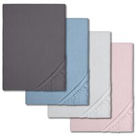 Paquet économique 4 couleurs Draps-housses en duvet d'hiver 90 x 190 - 100 x 200 cm