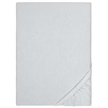 Drap-housse peluche d'hiver gris argenté 140 x 190 - 160 x 200 cm en pack de 4