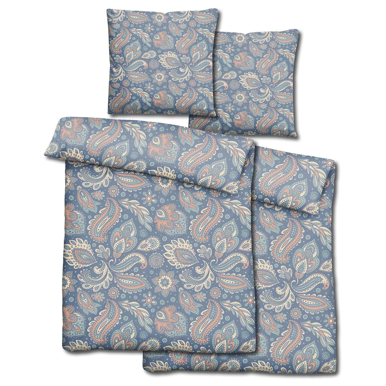Divvietīgs iepakojums CloudComfort Basic mikrošķiedras gultasveļa paisley 155 x 220 + 80 x 80 cm