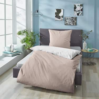 Sleezzz® Renforcé Réversible beige/blanc 135 x 200 + 80 x 80 cm