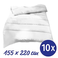 10 x 155 x 220 cm couette microfibre toute l'année, poids de remplissage : env. 900 g, extra légère