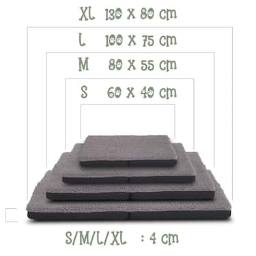 Petzzz tapis ergonomique pour animaux domestiques Diva XL 120 x 80x 5 cm, pliable, antidérapant