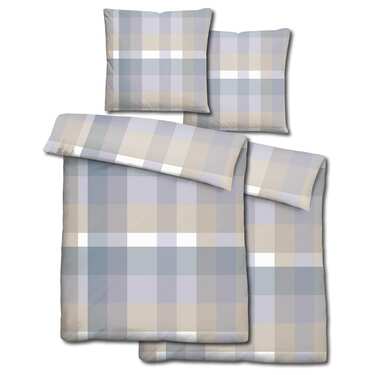 Lot de deux draps en microfibre CloudComfort Basic à carreaux 135 x 200 + 80 x 80 cm