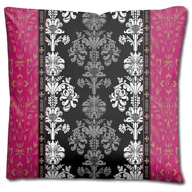 CloudComfort Basic microfibre linge de lit noir/rose 135 x 200 + 80 x 80 cm