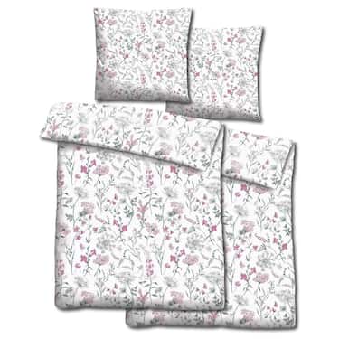 Lot de deux draps en microfibre CloudComfort Basic Fleurs d'été 135 x 200 + 80 x 80 cm