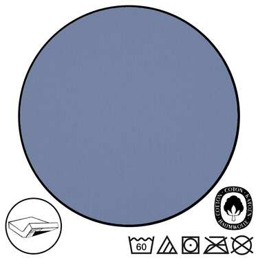 CloudComfort Basic drap-housse jersey stretch bleu 120 x 200 cm