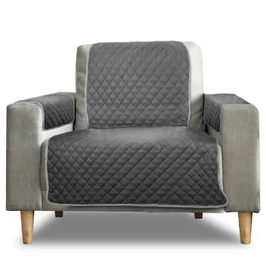 Sohvanpäällinen yksipaikkainen / nojatuoli harmaa / antrasiitti 50 x 191 cm + 2 x 50 x 55 cm 