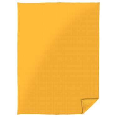 Couverture en coton piqué gaufré jaune 130 x 180 cm