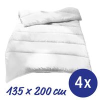 4 x 135 x 200 cm couette microfibre toute l'année, poids de remplissage : env. 700 g, extra légère
