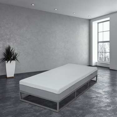 Matelas viscoélastique Sleezzz Premium 90 x 200 cm, hauteur 20 cm, degré de fermeté H2/H3, avec poignées réversibles + surmatelas / surmatelas 90 x 200 cm