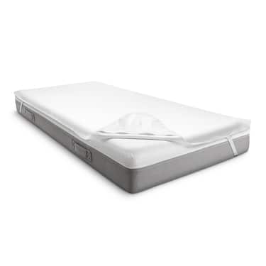 Setex Protège-matelas imperméable en molleton Fixspann 140 x 200 cm, protège-matelas 100% coton en blanc