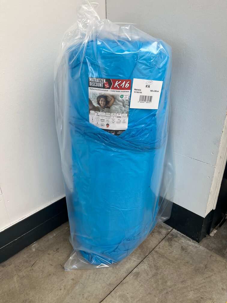 Retour en ligne du matelas en mousse à froid K16 / 100 x 200 cm / H2 + H3 / hauteur 16 cm